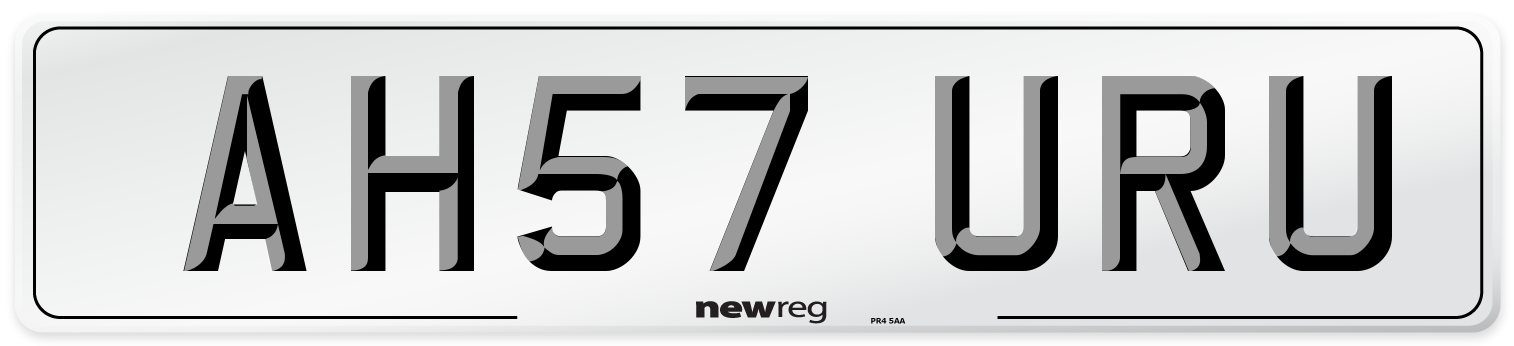AH57 URU Number Plate from New Reg